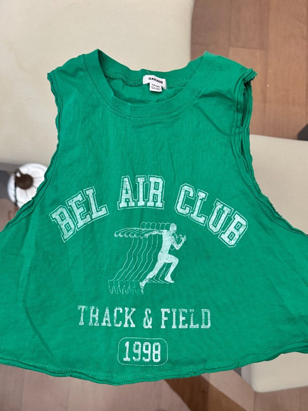 Garage Clothing Women’s Green Chopped Boyfriend‎ Tank Top Size XS